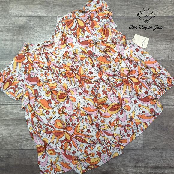 A.n.a Plus Size Short Sleeve Blouse Size 2 - Picture 1 of 5